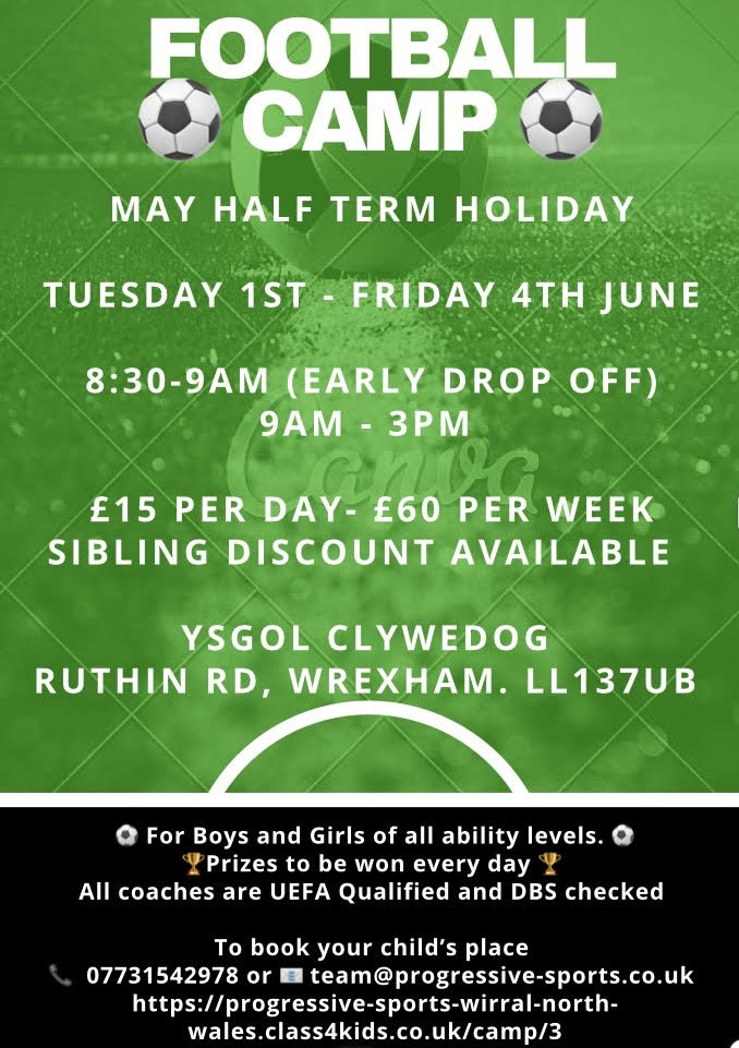Whit Week Football Camp - Ysgol Maes y Mynydd